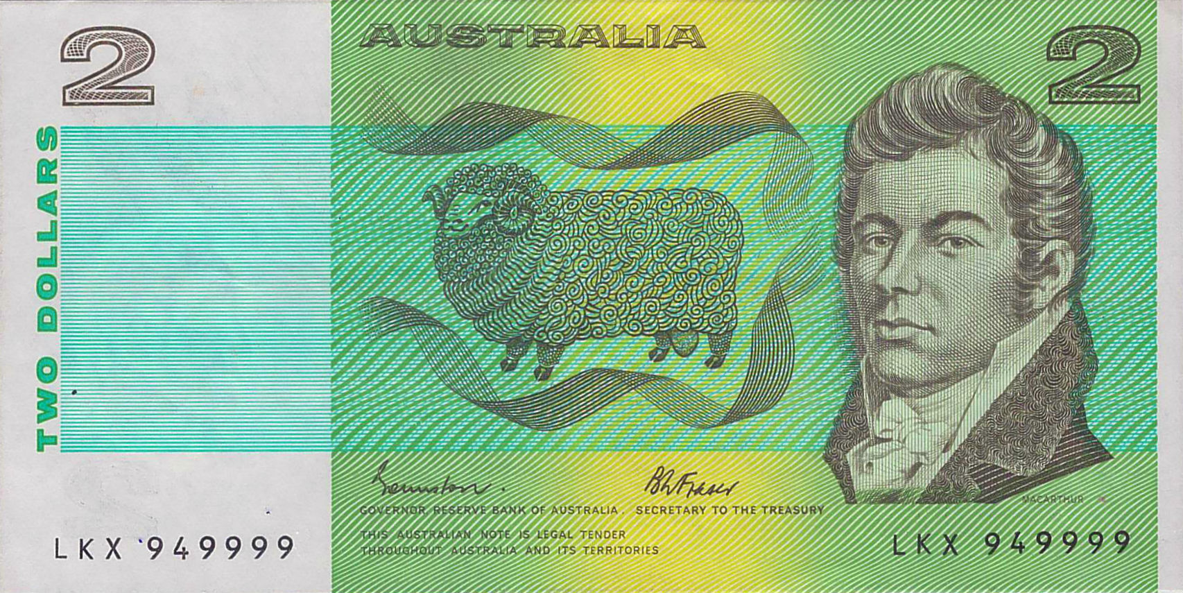 Australia 2 1974 XF P-43/e [Serial# 949999]